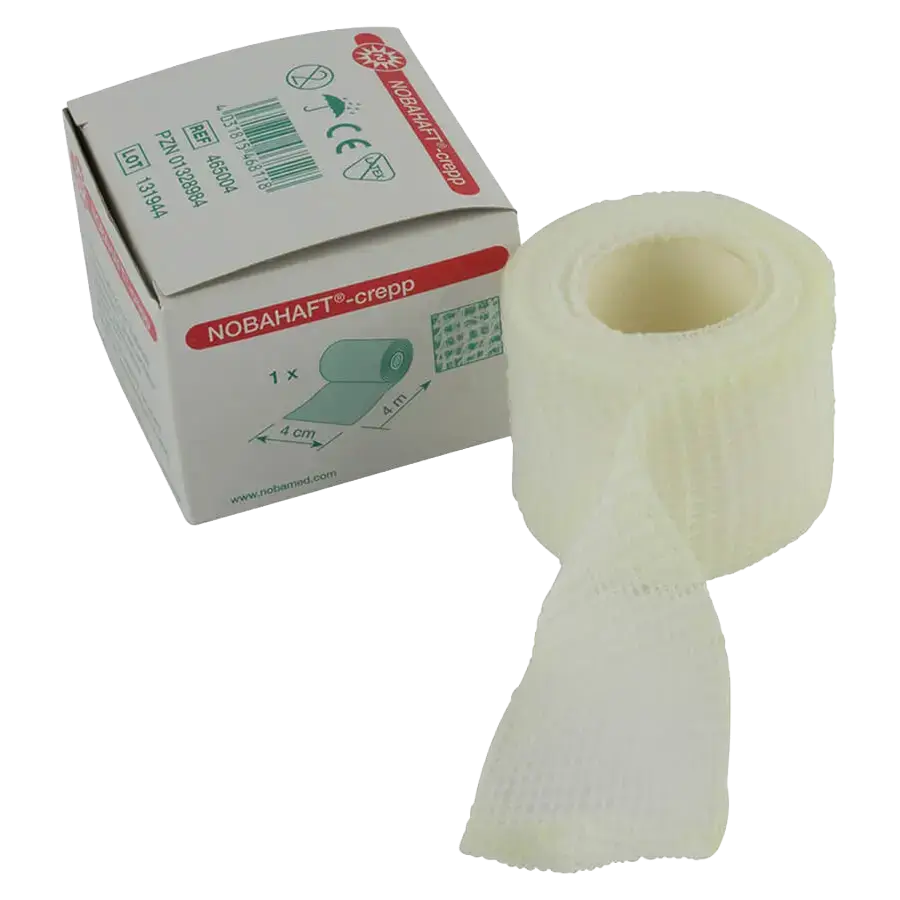 Nobahaft Crepp elastische Fixierbinde 4 cm x 4 m
